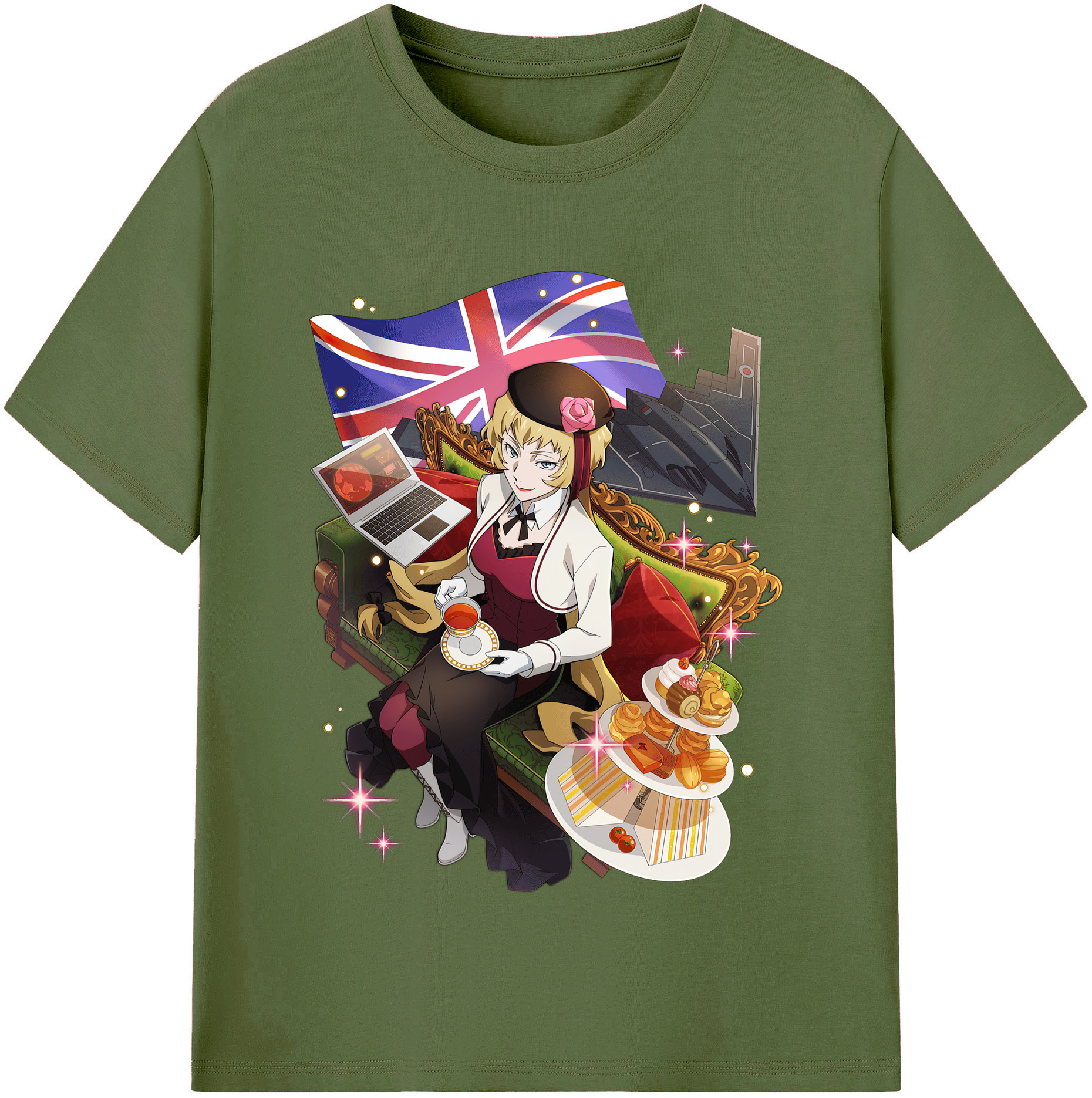 （画像用） 文豪ストレイドッグス Bungo Stray Dogs 綿100％半袖Tシャツ（フロントプリント）